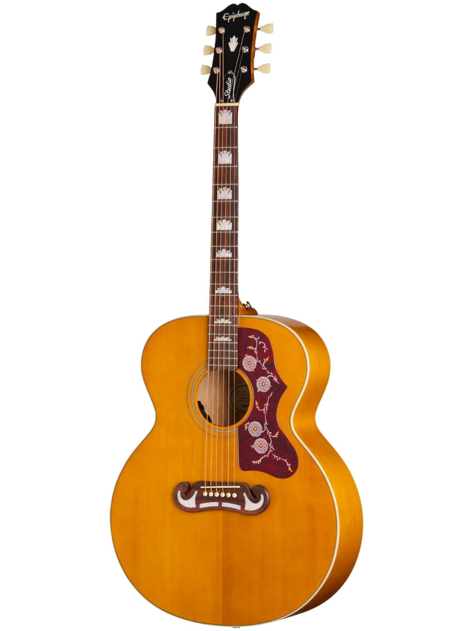 Epiphone Inspired by Gibson J-200 Studio Acoustic/Electric Guitar in Natural